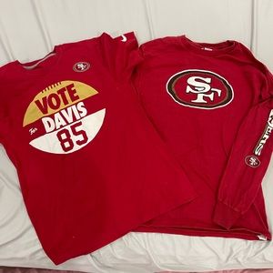 2- San Francisco 49ers vintage t-shirts late 90s early 2000s.